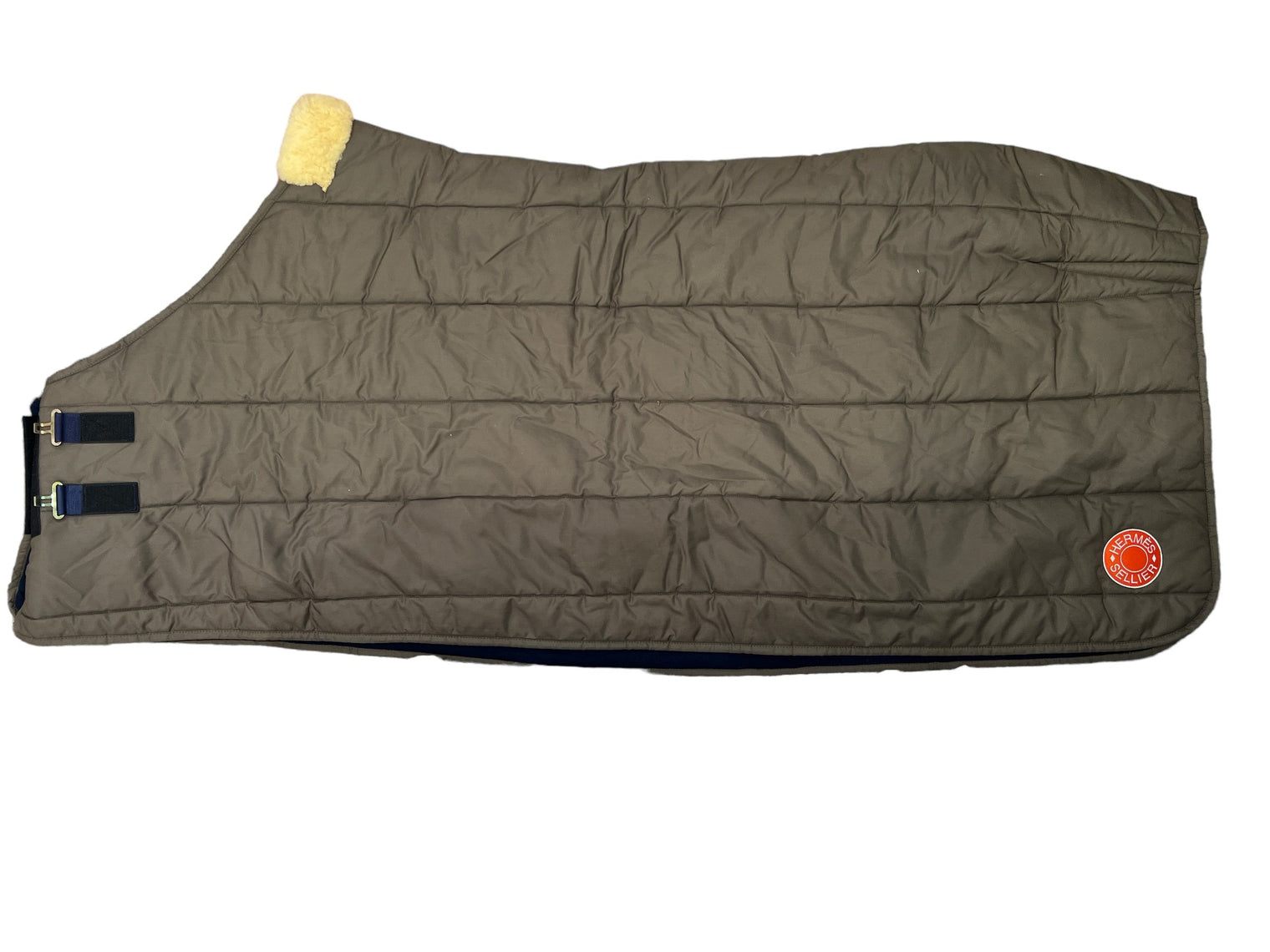 Hermes Doudou Winter Stable Blanket Kaki / Size 82” (Hermes 155)
