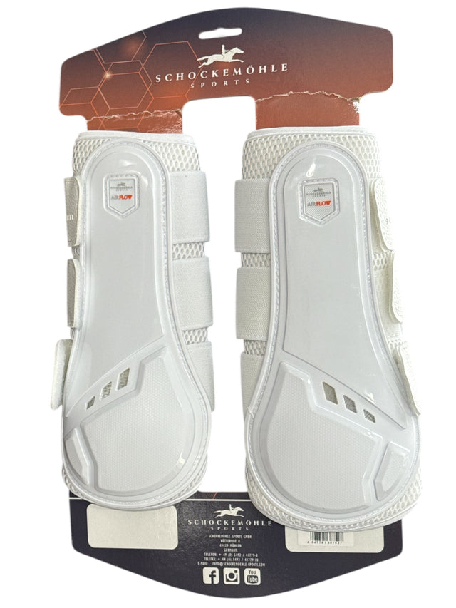 Schockemohle Air Flow Pro Boot Collection Technical Training Boots - White / Full/Horse Size NEW