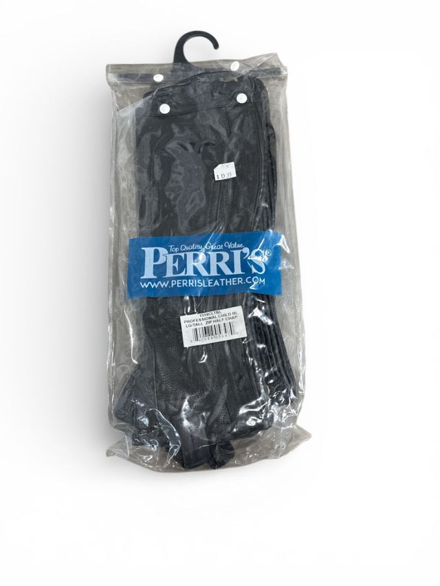 Perri's Professional Child Leather Zip Half Chaps Kid's Large/Tall NEW