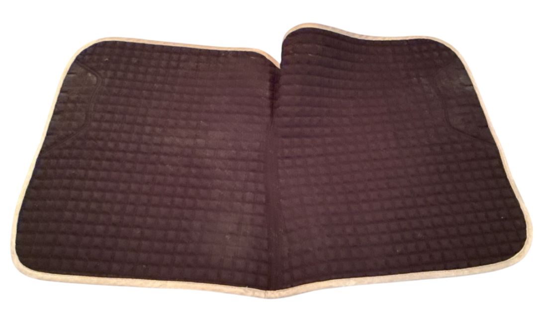 LeMieux Pro Sport Suede Dressage Square Saddle Pad - Size Large Grey/Tan