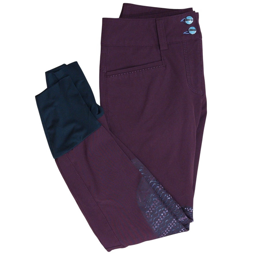 Animo Women's Naspre Knee Grip Breeches - Burgundy / Size IT 40 (US 26)