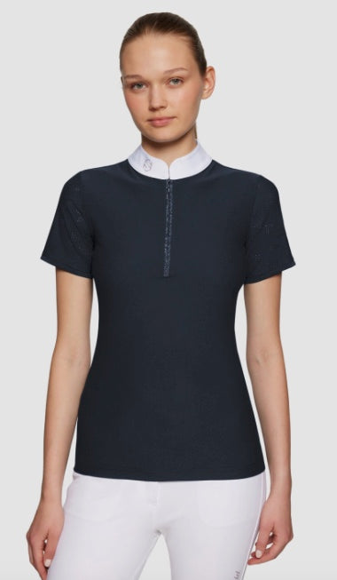 Samshield Aloise Short Sleeve Show Shirt - Navy / Size Small NEW