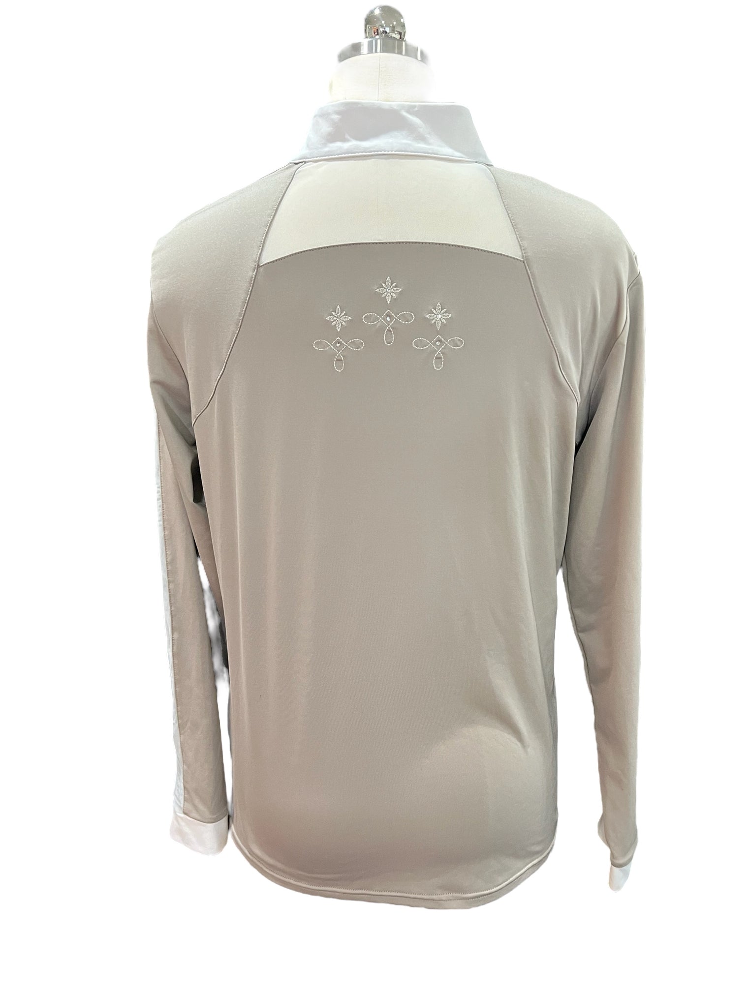 Fair Play Women's Lorella Long Sleeve Competition Shirt - Beige/White XXXL