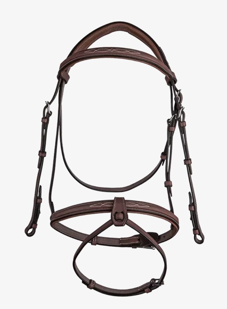 CWD Raised French Noseband Bridle with Fancy Stitching - Size 2 (Cob) NEW