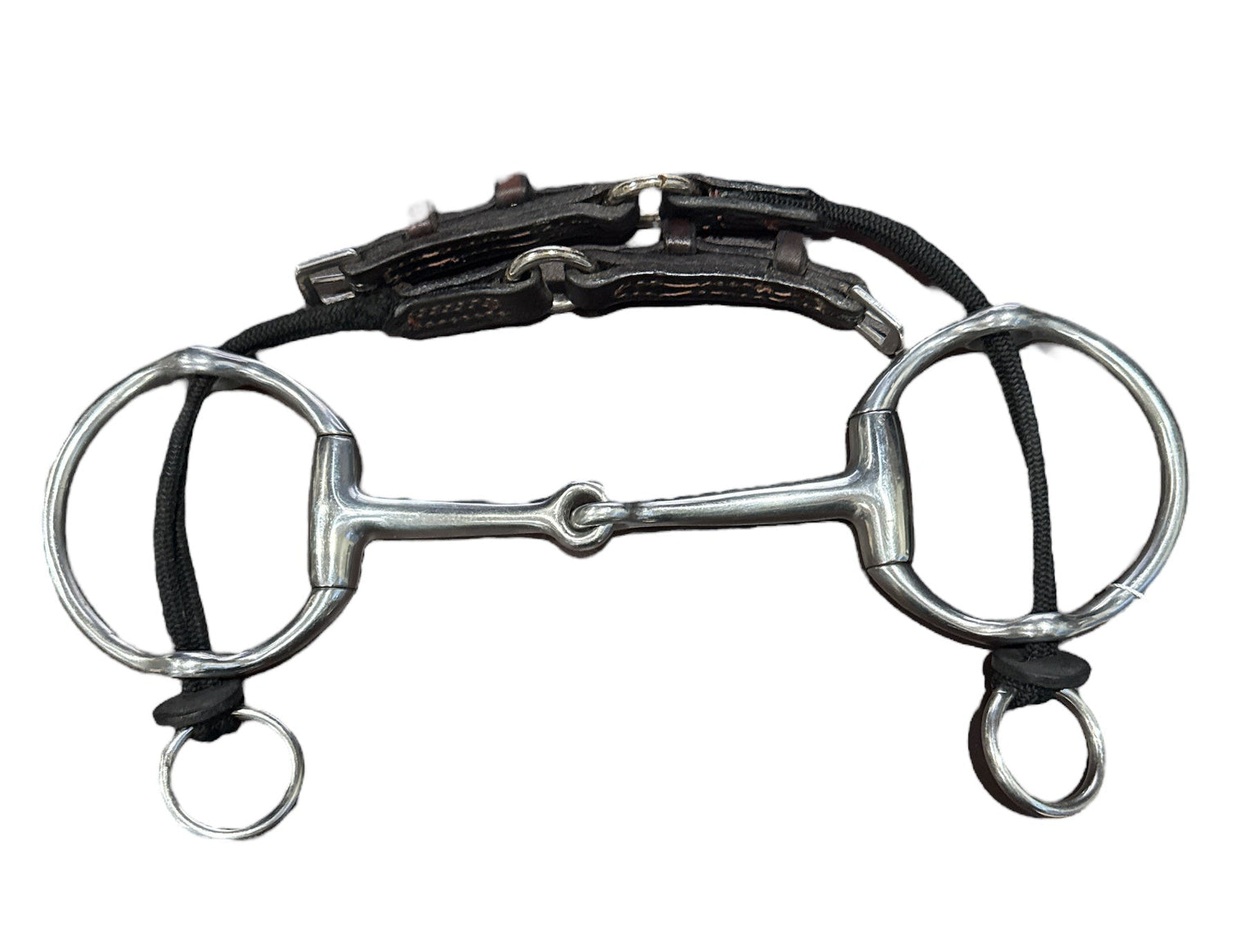 Eggbutt Snaffle Gag Bit, Rope Gag Cheeks 5 1/2"