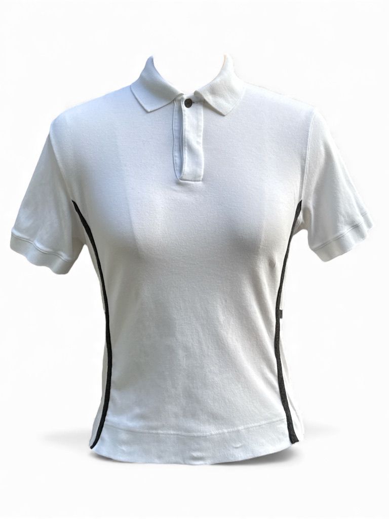 Hermes Sellier H Stitch Polo - White / Size Small