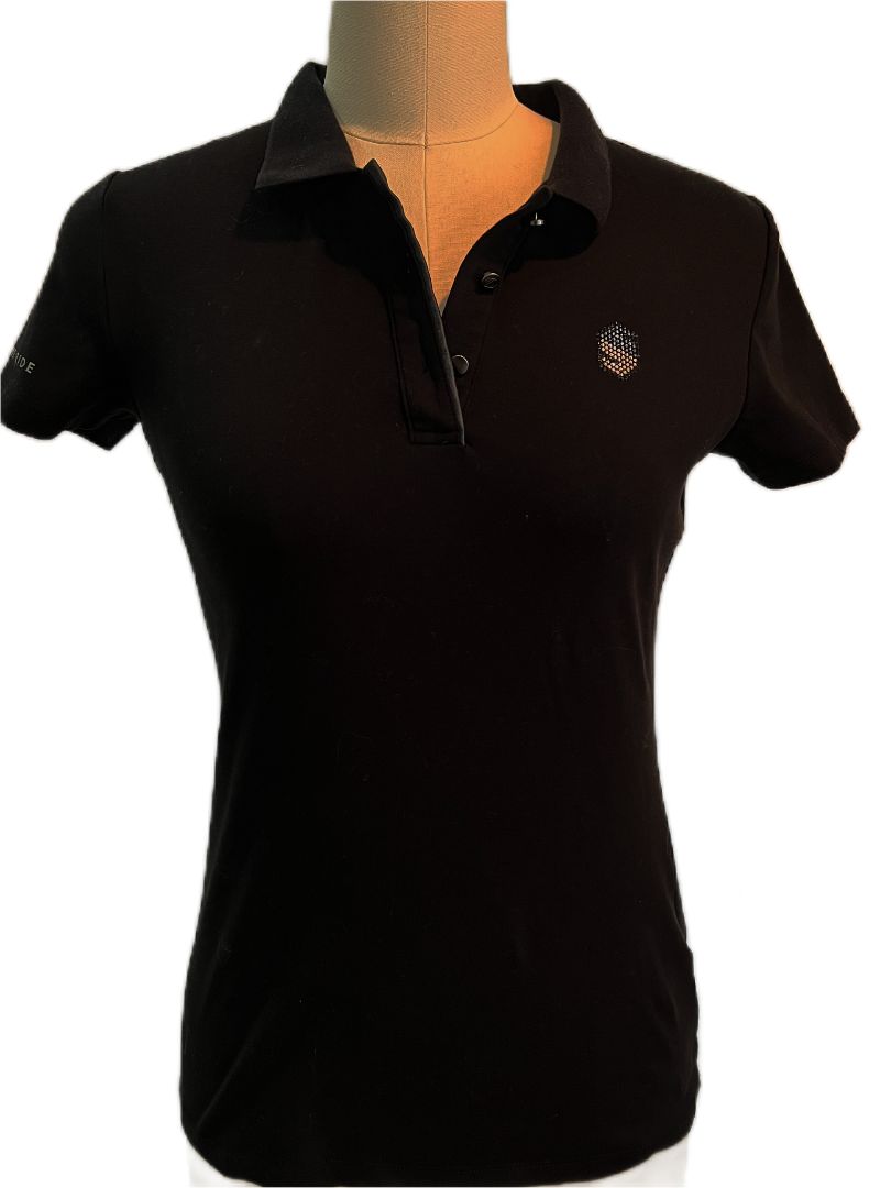 samshield black polo training shirt