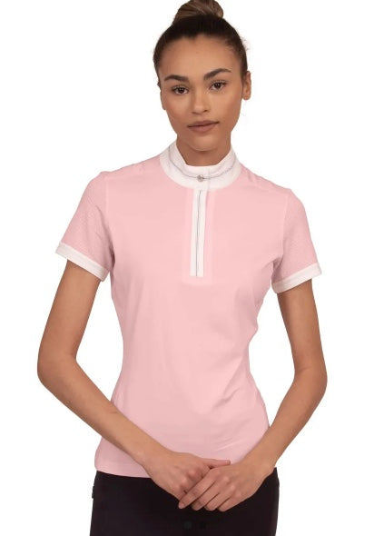 Chestnut Bay Women's SkyCool Short Sleeve Show Shirt - Blush / Size XL NEW