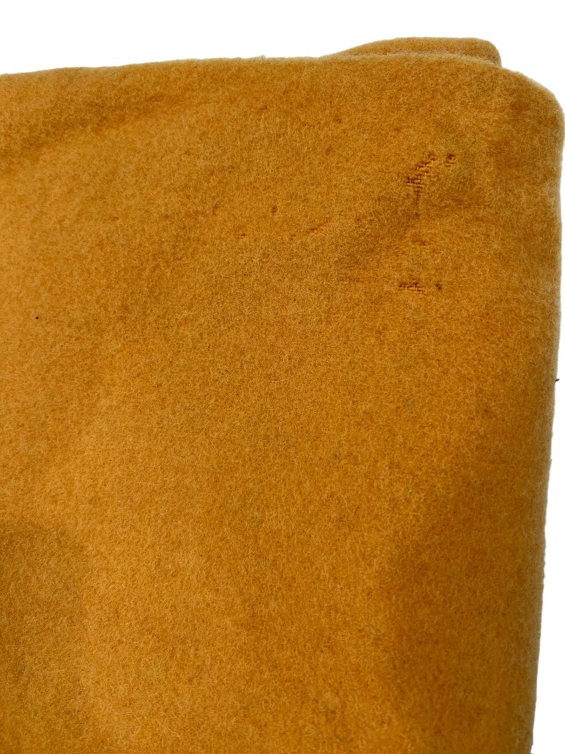 Integrity Linens Wool Blanket / Wool Cooler Yellow Black & Red Strips 68" x 80"