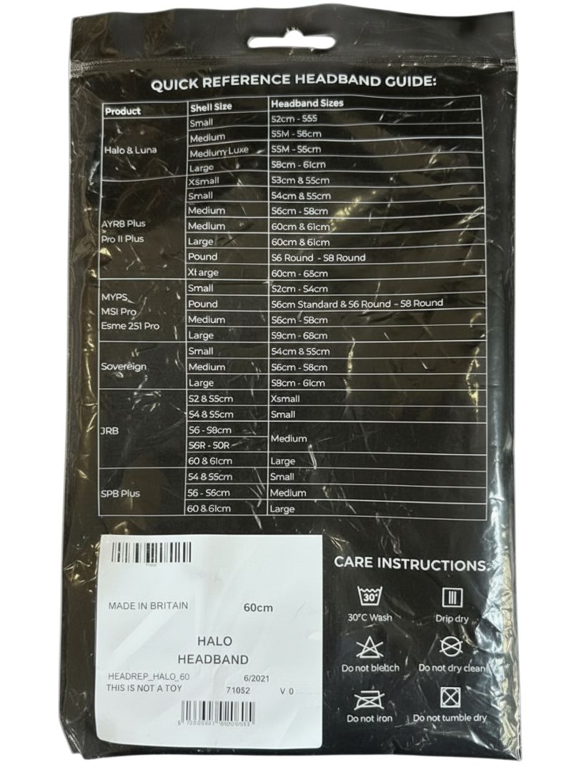 Charles Owen Halo Headband Liner Replacement - Size 60 cm NEW