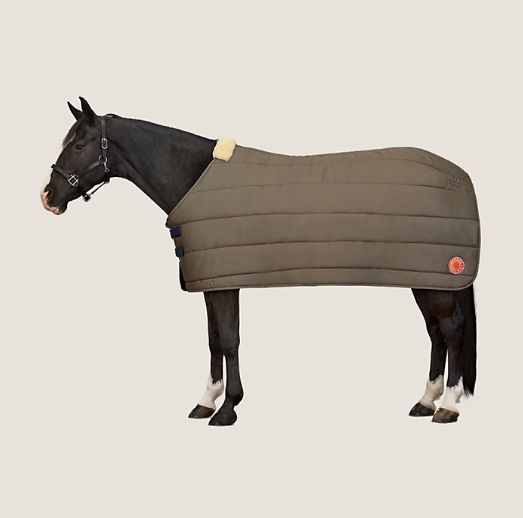 Hermes Doudou Winter Stable Blanket Kaki / Size 82” (Hermes 155)