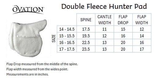 Ovation Double Fleece Hunter Saddle Pad Size 14" NEW