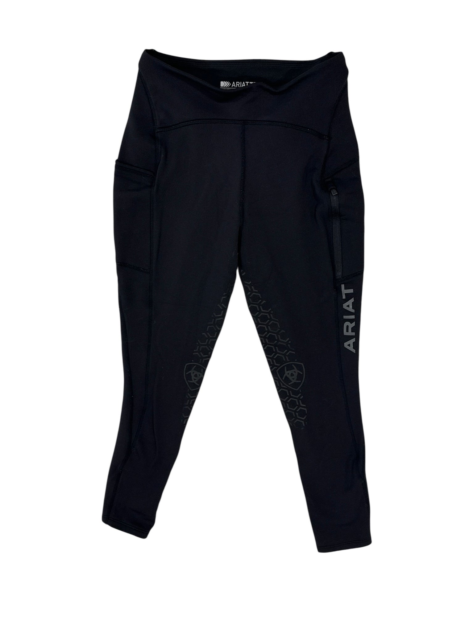 Ariat Venture Thermal Half Grip Winter Tights - Black / Size Small