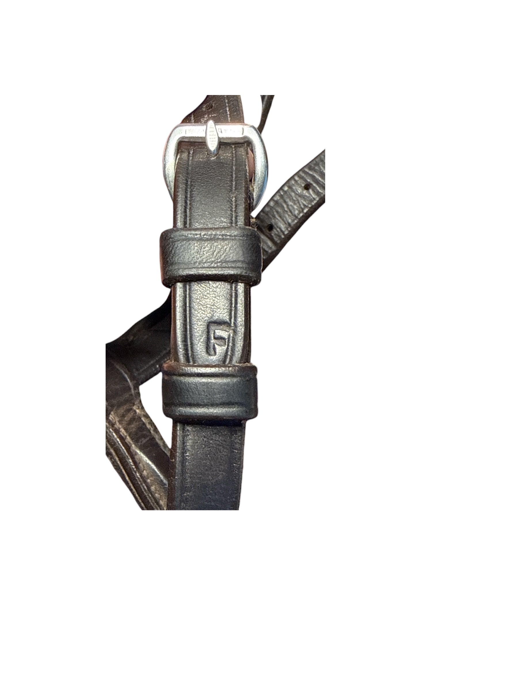 Ovation Elite Fancy Raised Flat Wide Noseband Traditional Crown - Dark Brown / Full Size - (No Reins)
