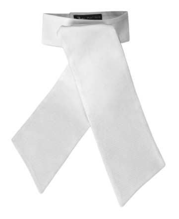 RJ Classics Camden Pre-tied Pique Stock Tie White Pique One Size NEW