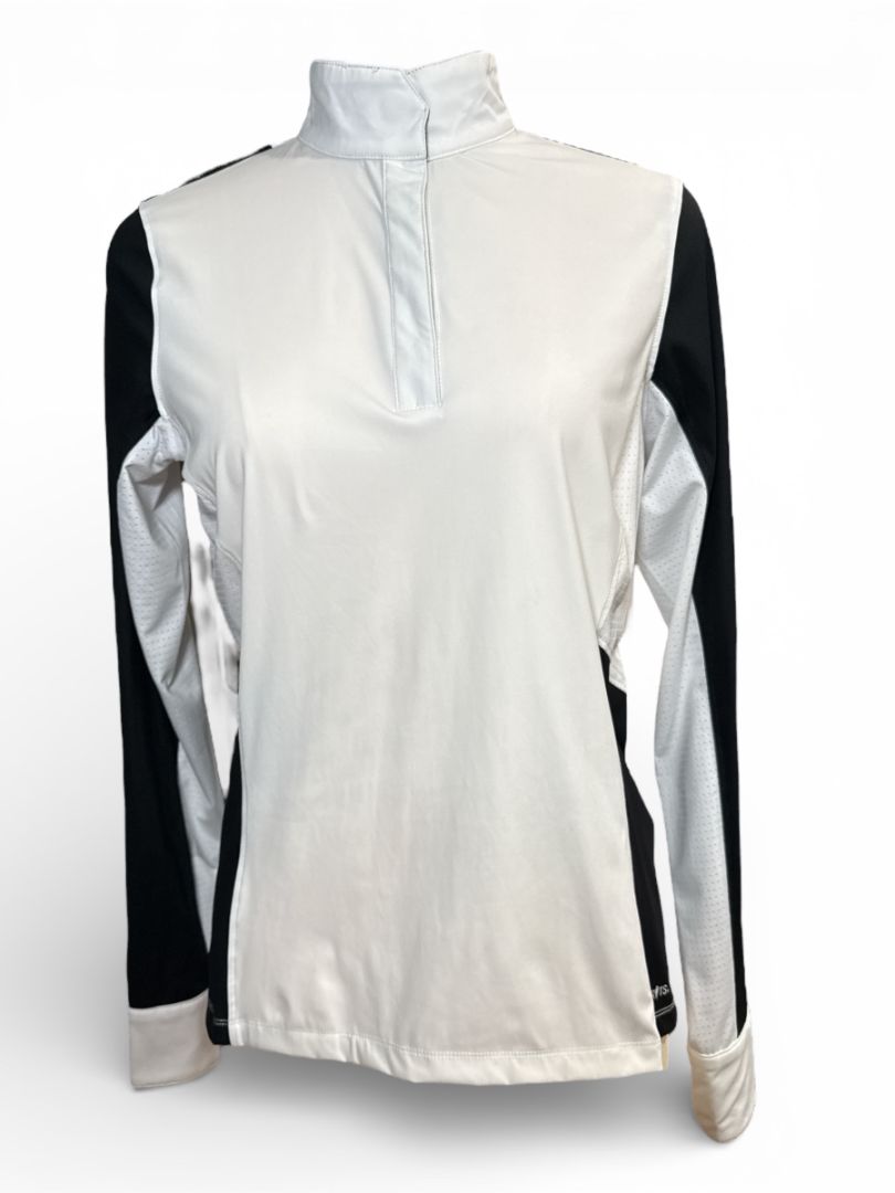 Kerrits Women's Affinity Long Sleeve Show Shirt White Size Medium NEW