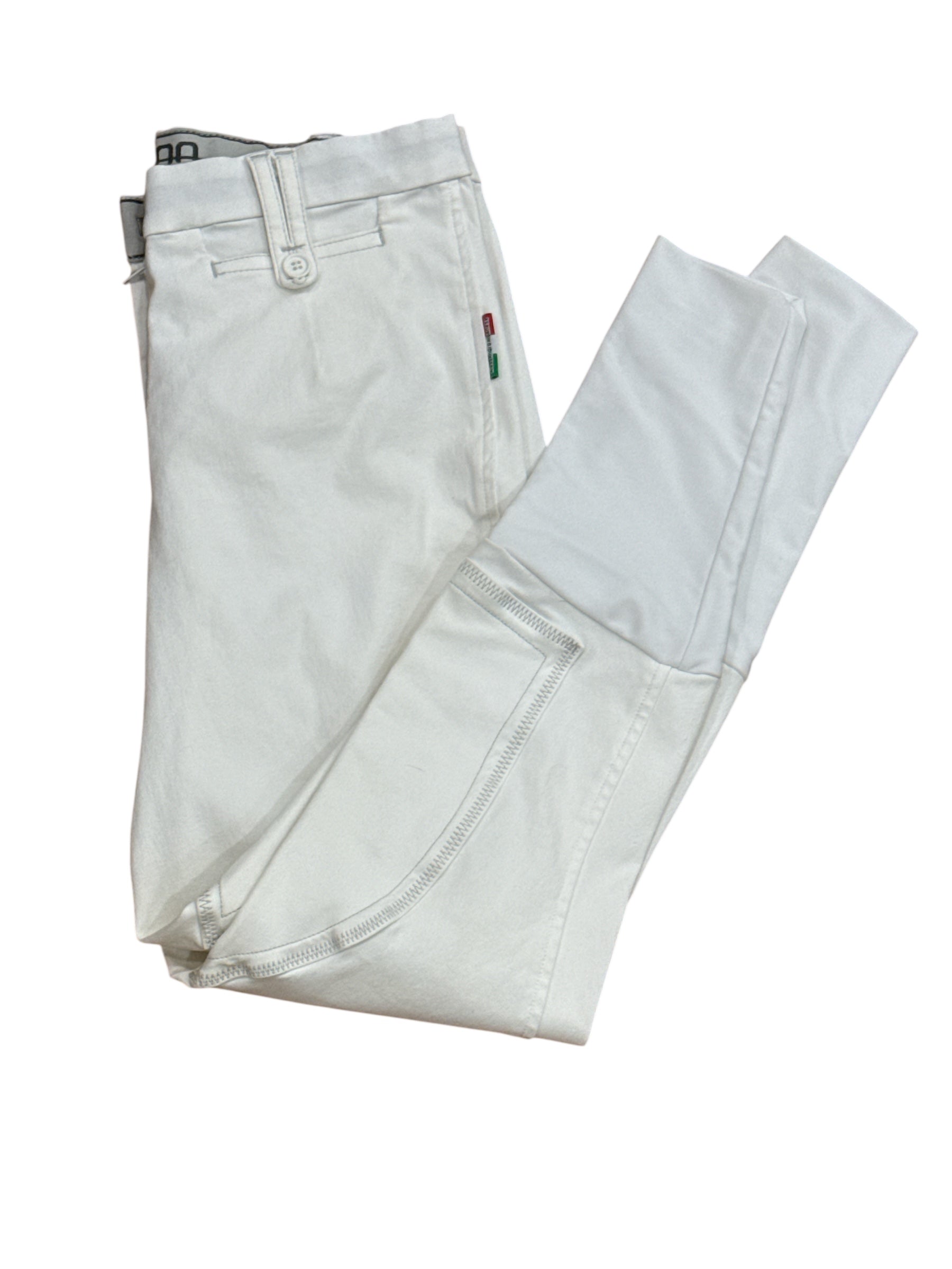 Alessandro Albanese Women's Athens Knee Patch Breeches - White / Size 28