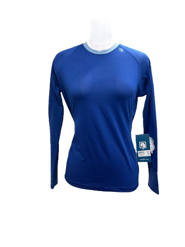 ROMFH Ladies Lucy Long Sleeve Tech Shirt -Marine Blue / Size Small NEW