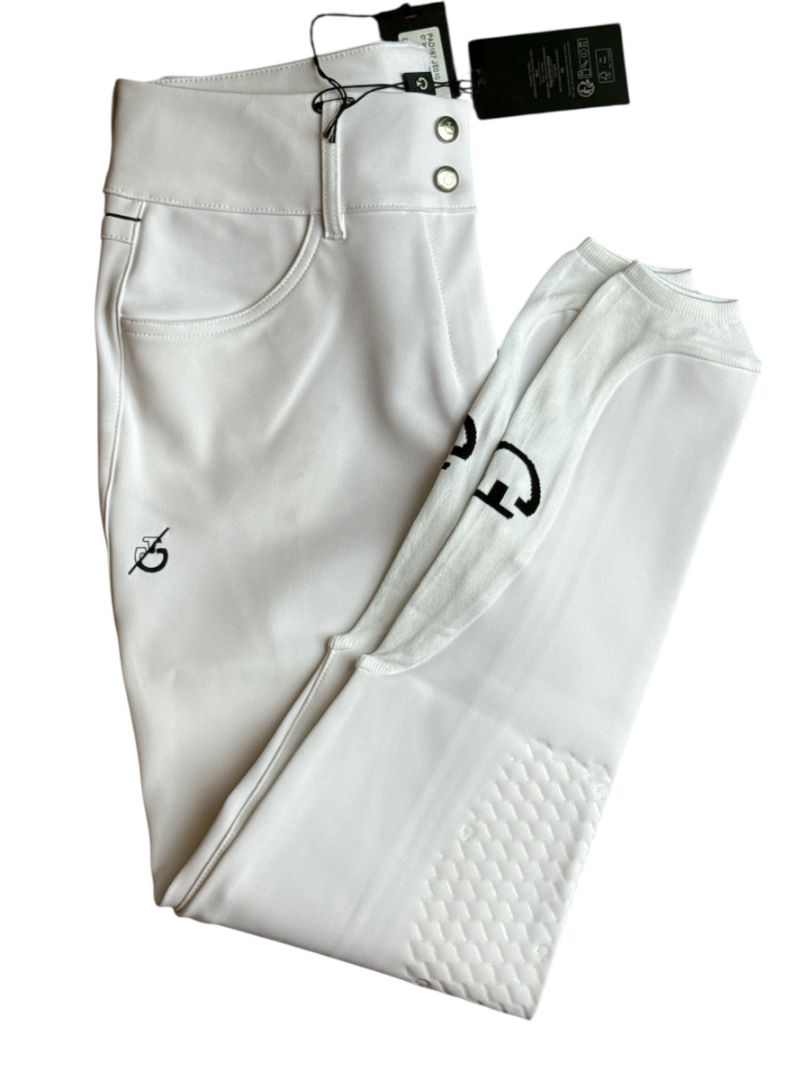 Cavalleria Toscana Team Dash High Rise Knee Grip Breech - White / Size IT46 (US 32) NEW