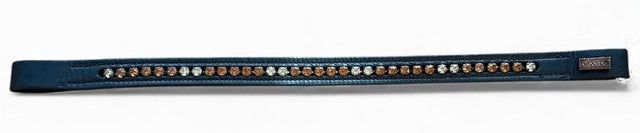 Beasties Brilliance Crystal Straight Browband Copper Chestnut, Full Size 17
