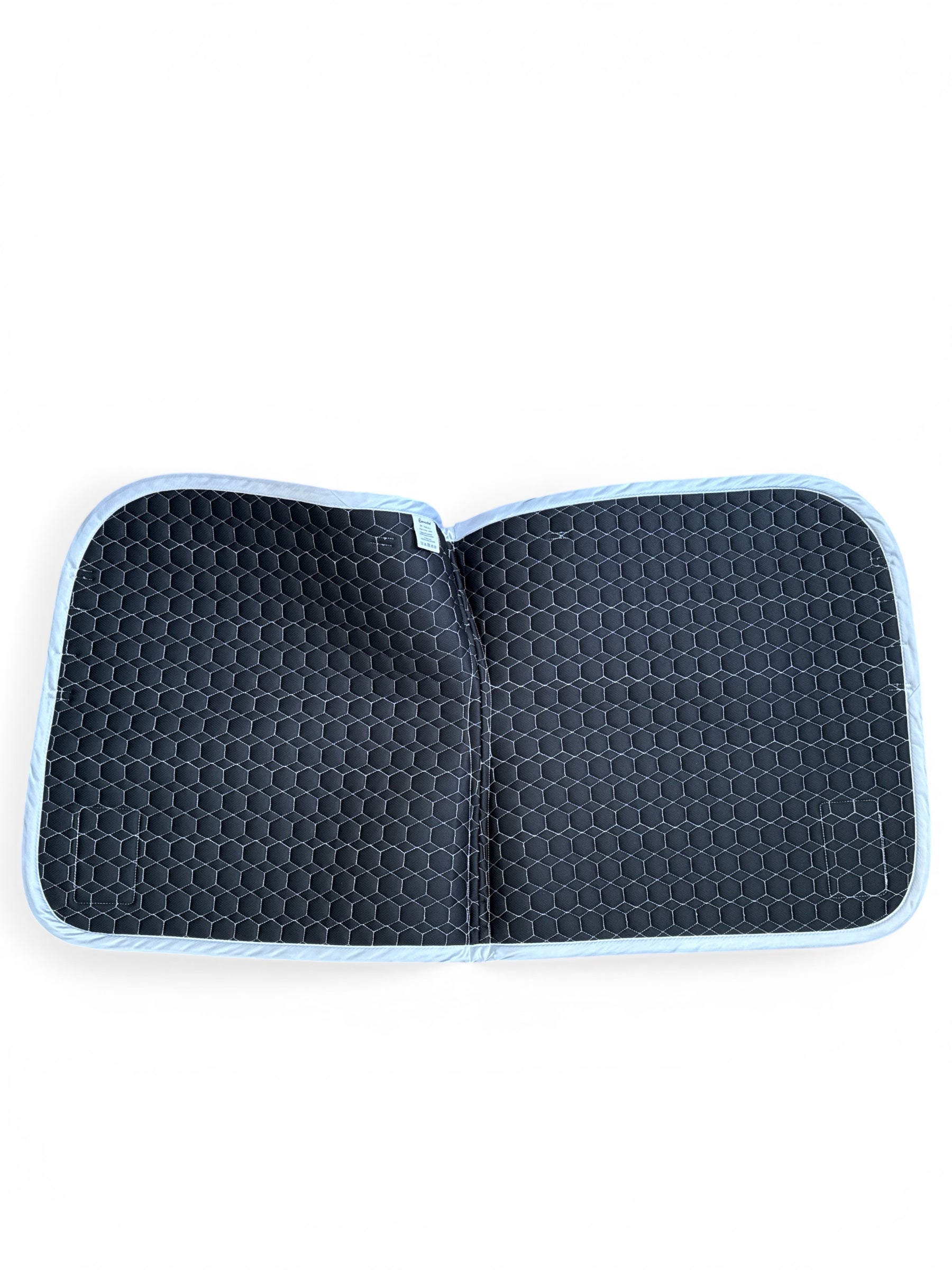 Cavallo Jolly Dressage Saddle Pad w/Velcro Number Holder White