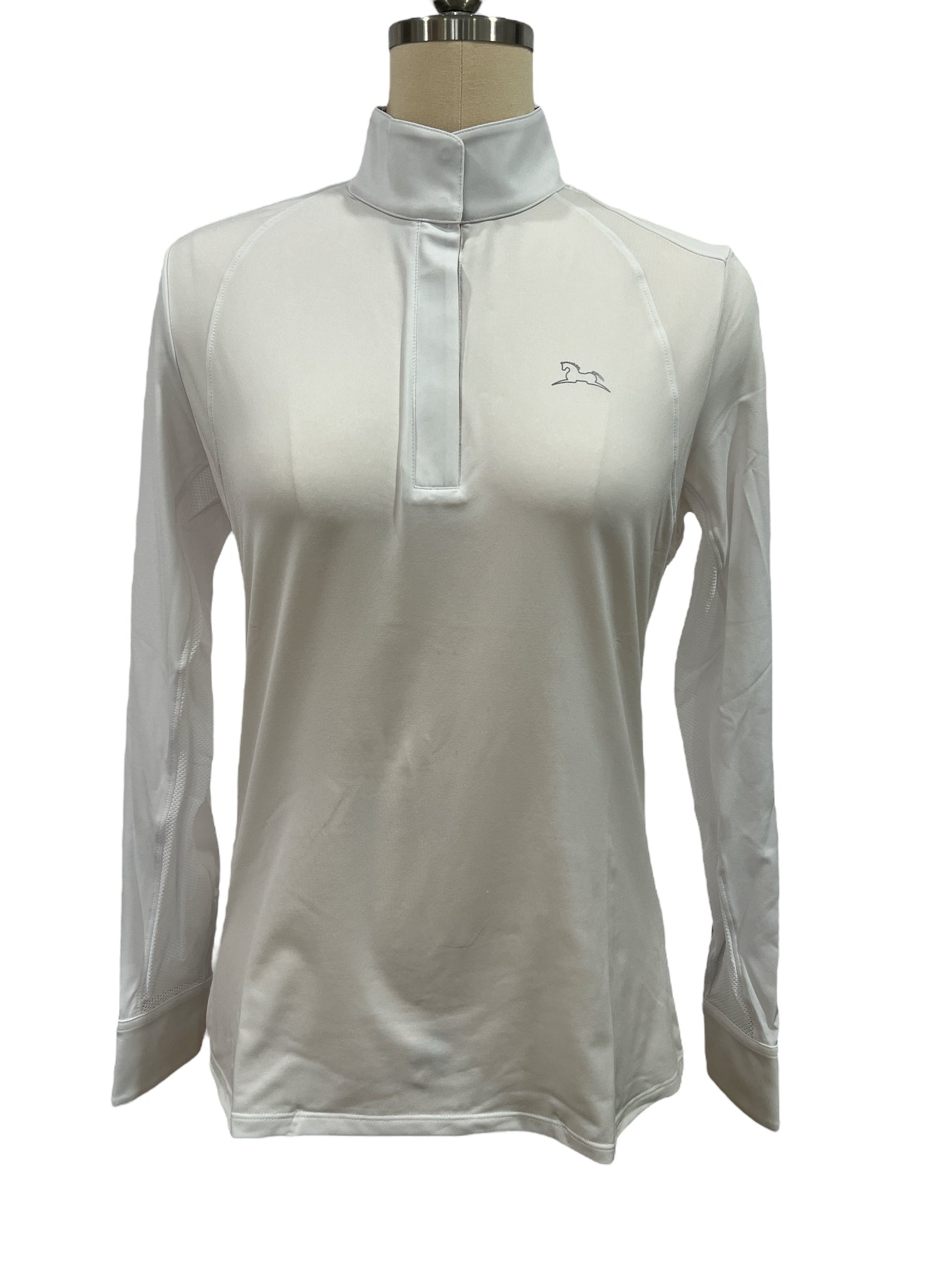 RJ Classics White Women's Maddie Long Sleeve Show Shirt - Size Medium