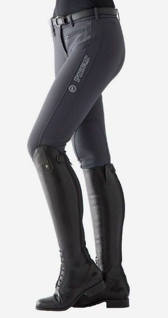 Pikeur Women's Prisca Knee Grip Breeches Grey / Size US 28