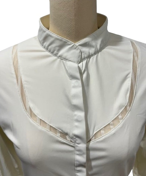 Harcour Women's Long Sleeve Show Shirt - White / Size Large