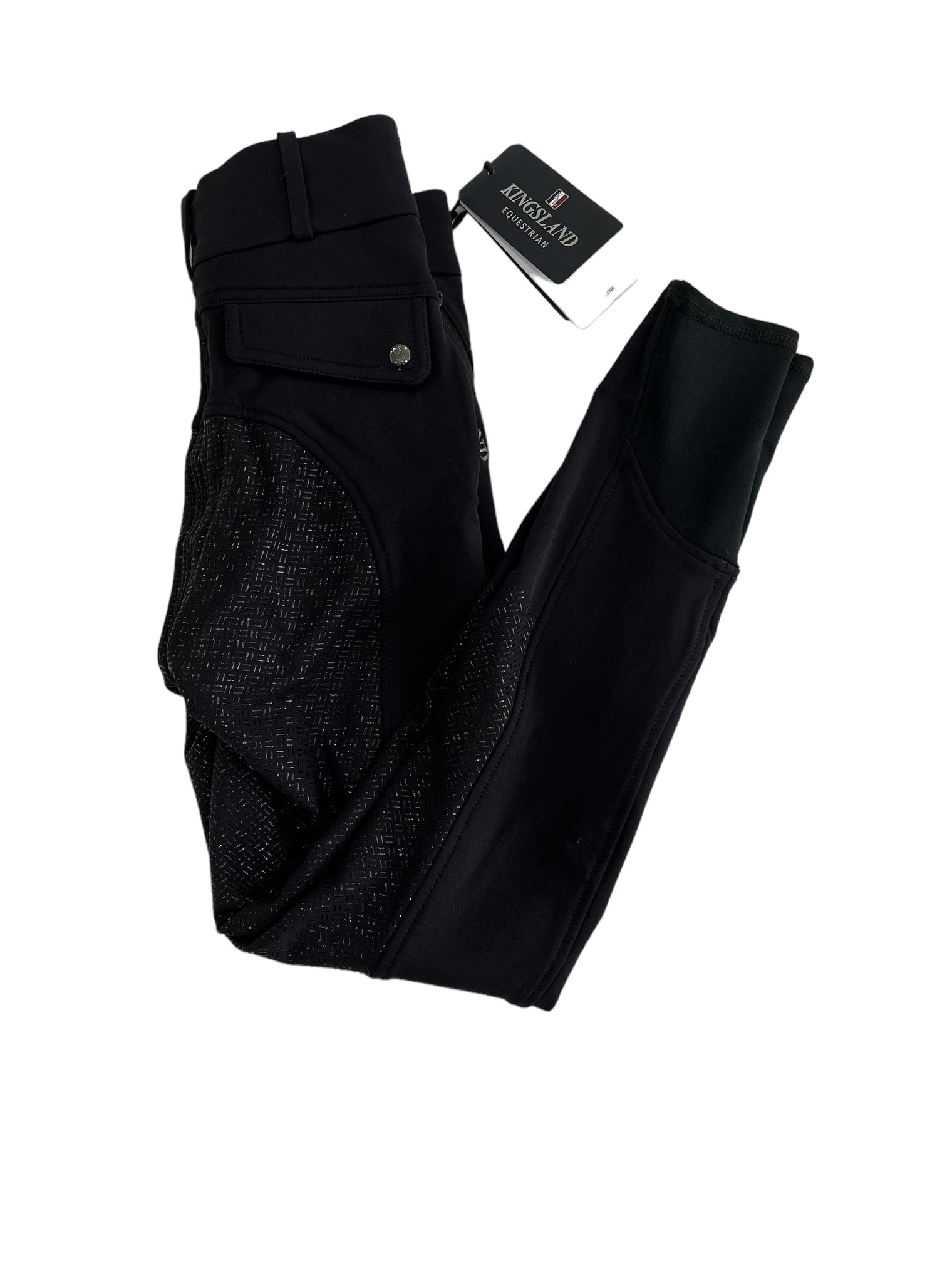 Kingsland Kadi Full Grip, High Rise Breeches, Black EU 32/US 2 NEW