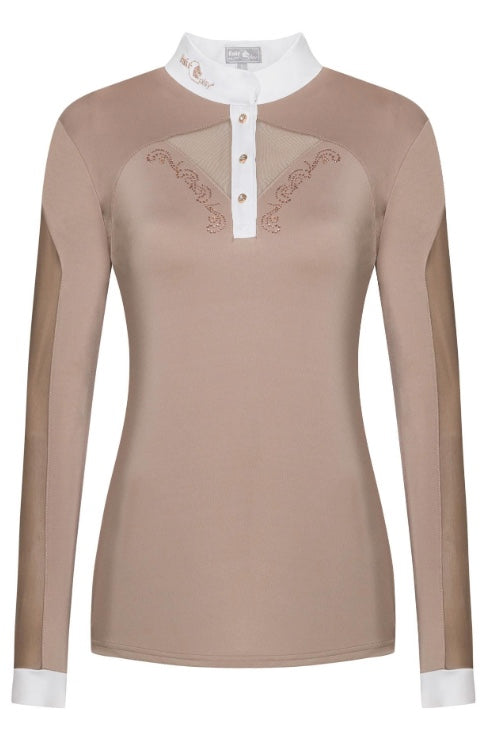 Fair Play Competition Shirt Long Sleeve CATHRINE ROSEGOLD M New w/Tags