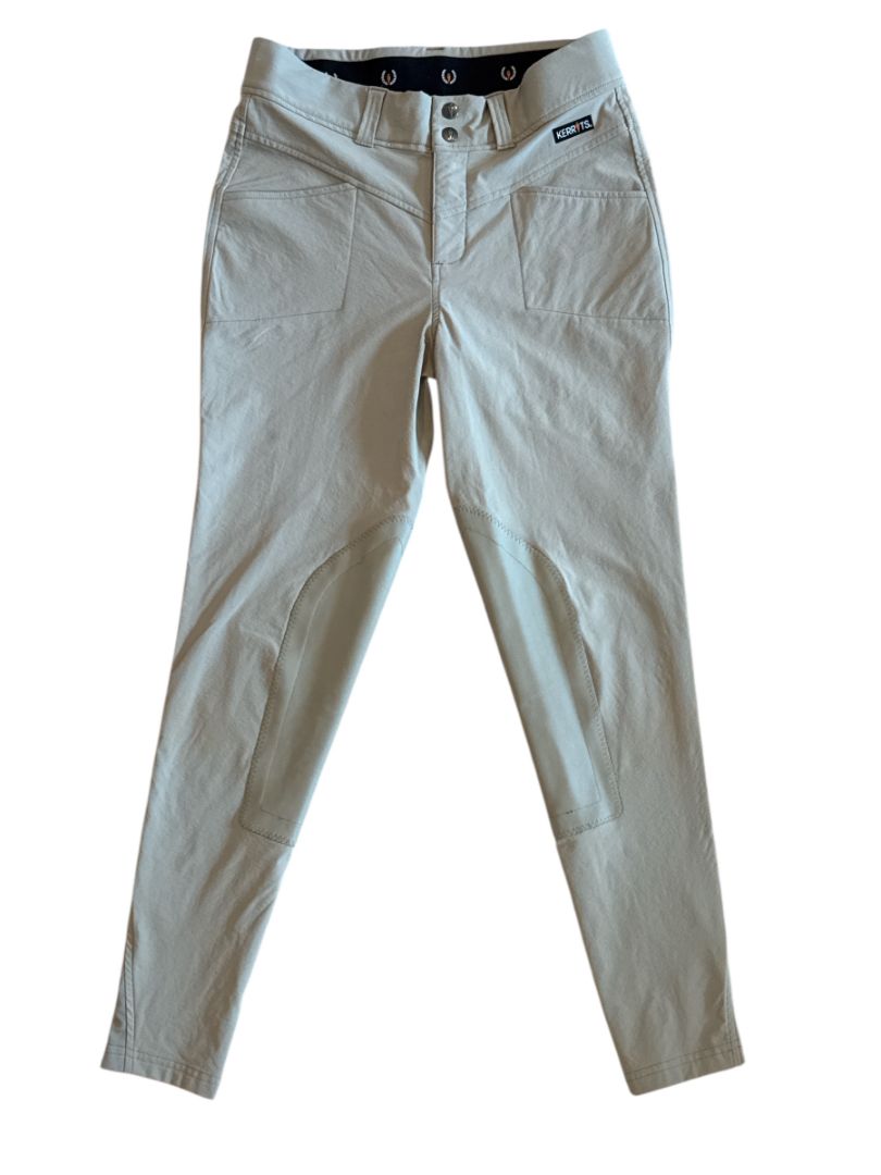 Kerrits Crossover II Women's Knee Patch Breeches - Tan Sand / Size Medium Petite
