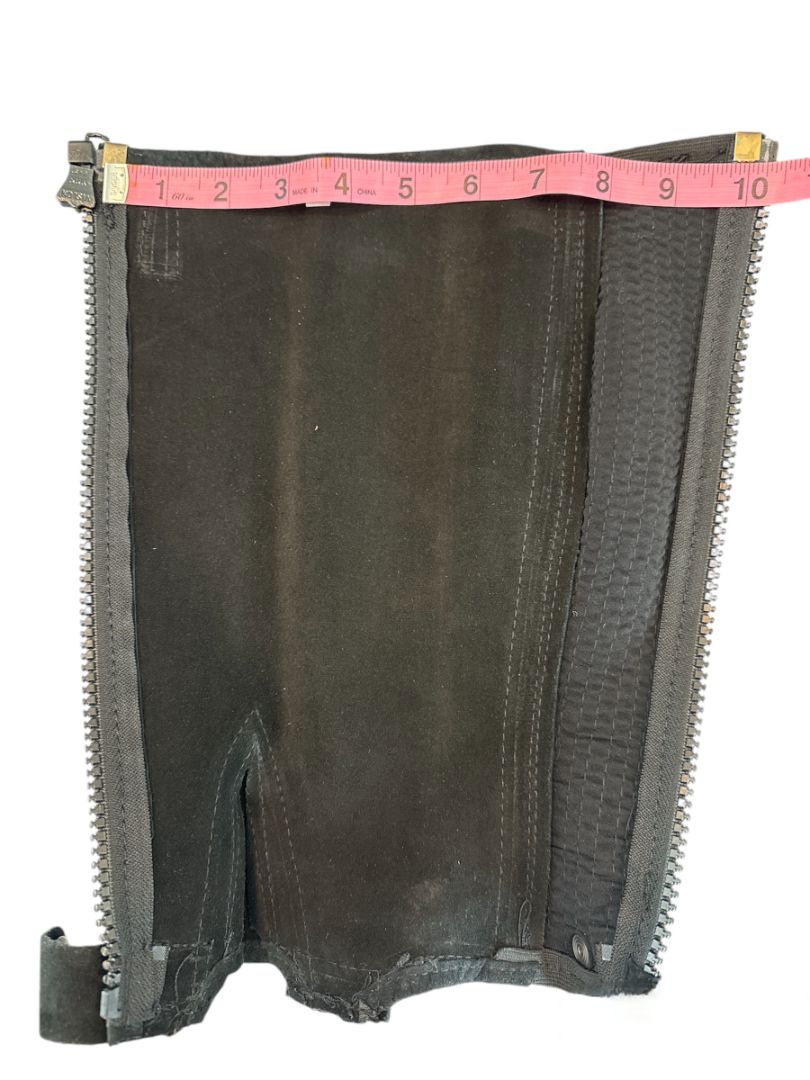 Tally Ho Children's Suede Half Chaps - Black / Size Small