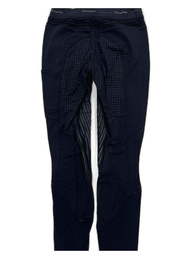 Samshield Women's Riding Leggings Alpha Winter, Full-Grip, Winter Black Size 38 (US 28)