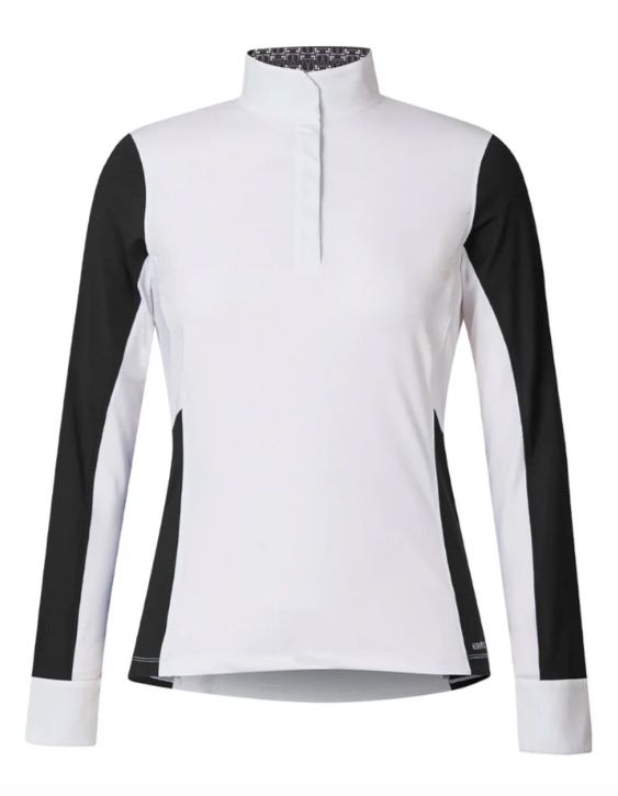 Kerrits Women's Affinity Long Sleeve Show Shirt White Size Medium NEW