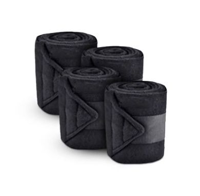 Jacks Deluxe Polo Bandage Wraps Black / Set of 4 - NEW