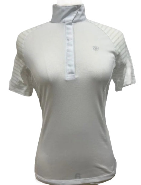 Ariat Aptos Vent Short Sleeve Show Shirt White Size Small
