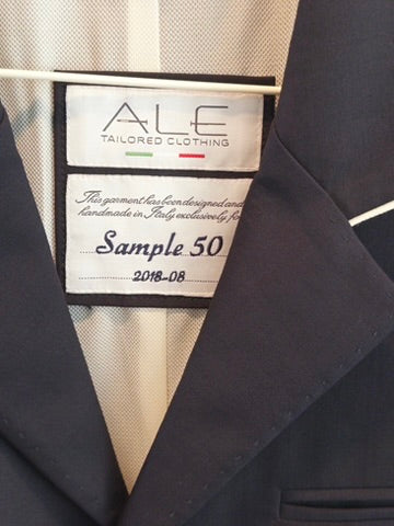 ALE Tailor Made Custom Men's Show Coat "The Iconic" Sample Men's IT 50 Navy