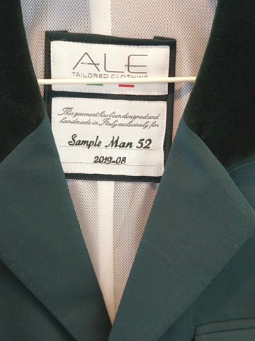 ALE Tailor Made Custom Men's Show Coat "The Iconic" Sample - Size IT 52 / Green
