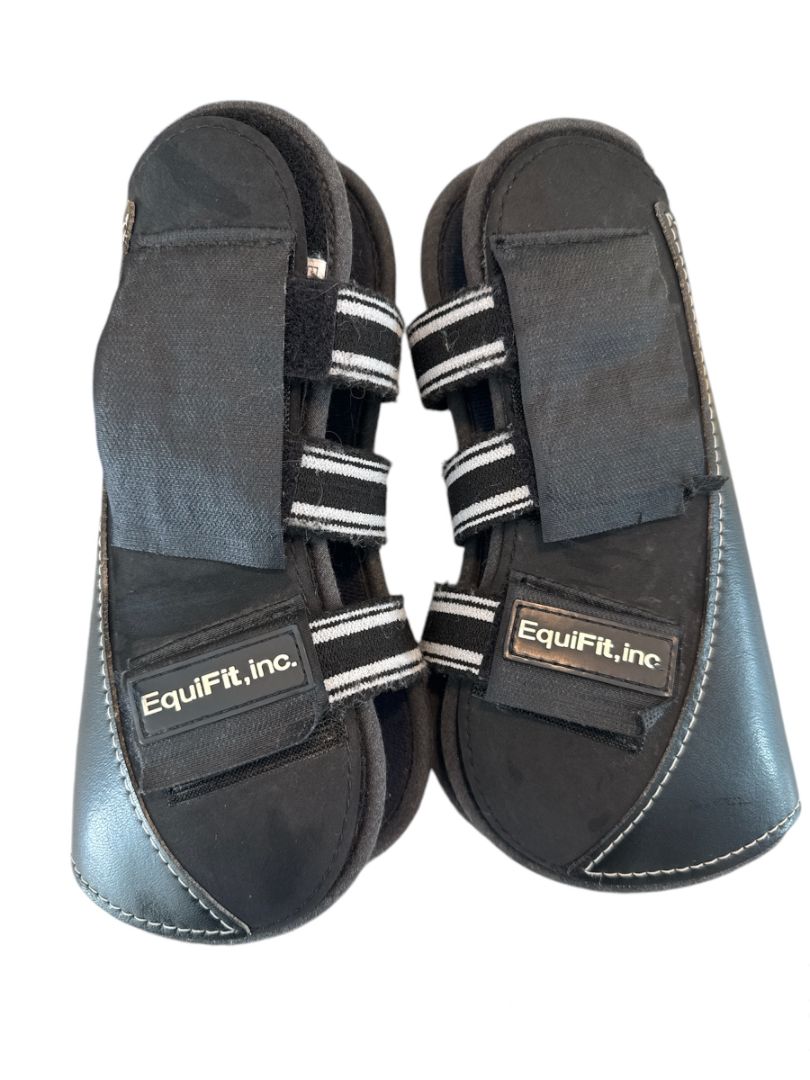 Equifit T-Boot Originals Front Boots with Velcro Closure- Black / Size Medium