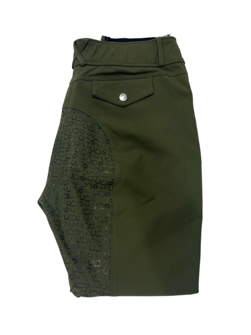 Dover Saddlery Dalton Tech Nova Full Seat Breeches Size US 32 / Olive Green