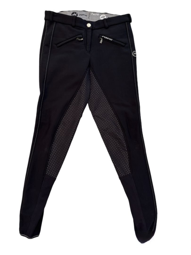 Pikeur Latina Grip Softshell Full Seat Breeches - Black Size EU 38 (US 26)