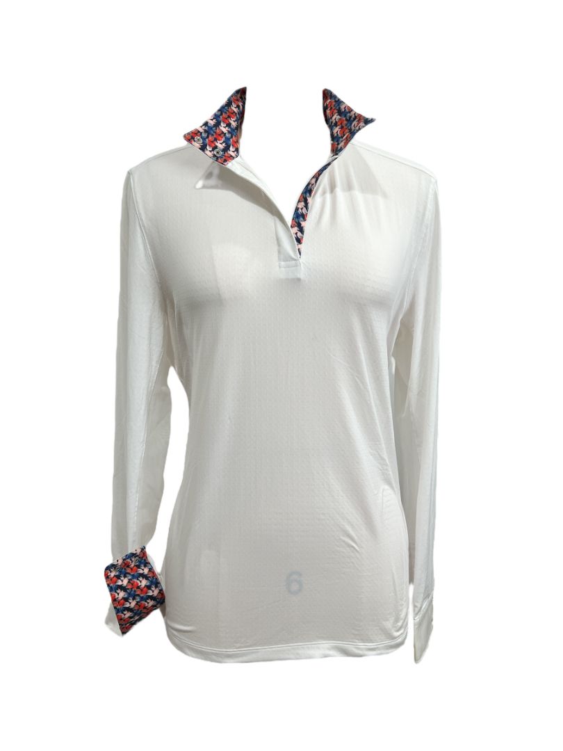 Dover Women's CoolBlast 100 Long Sleeve Show Shirt  -  Size Large / White Goldfish