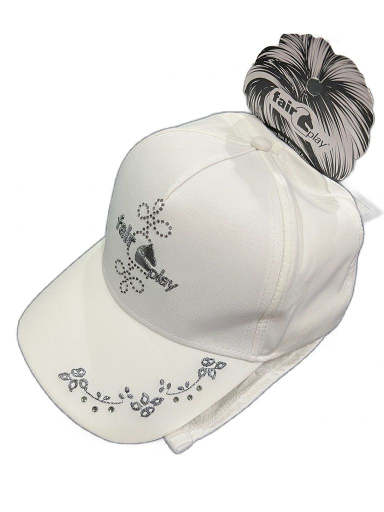 Fair Play Antila Fleur Baseball Cap - White NEW
