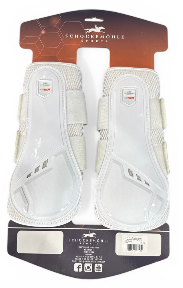 Schockemohle Air Flow Pro Boot Collection Technical Training Boots - White / Cob NEW