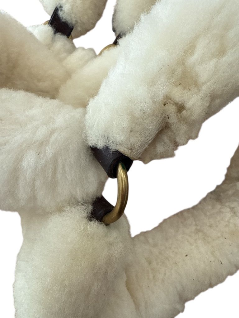 Shearling and Leather Premium Shipping Halter - Full/ Horse Size