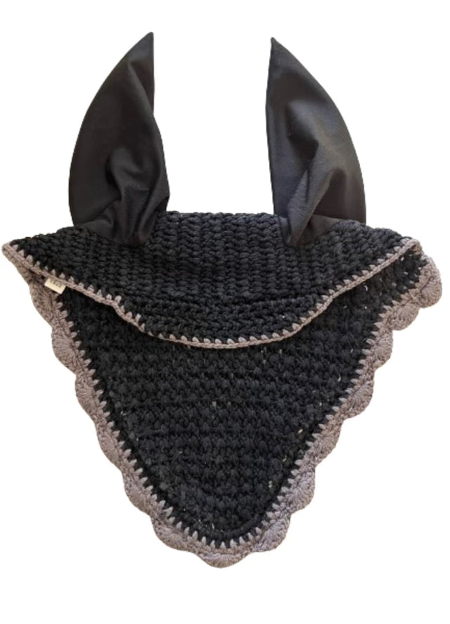 USG Cotton Fly Veil / Bonnet Pony Size Black