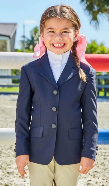 RJ Classics Hailey II Show Coat Navy, Girl's Size 6R NEW