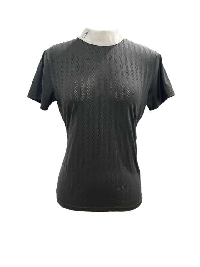 Montar Aniek Laser Cut Competition Short Sleeve Shirt Grey Size Large - NEW