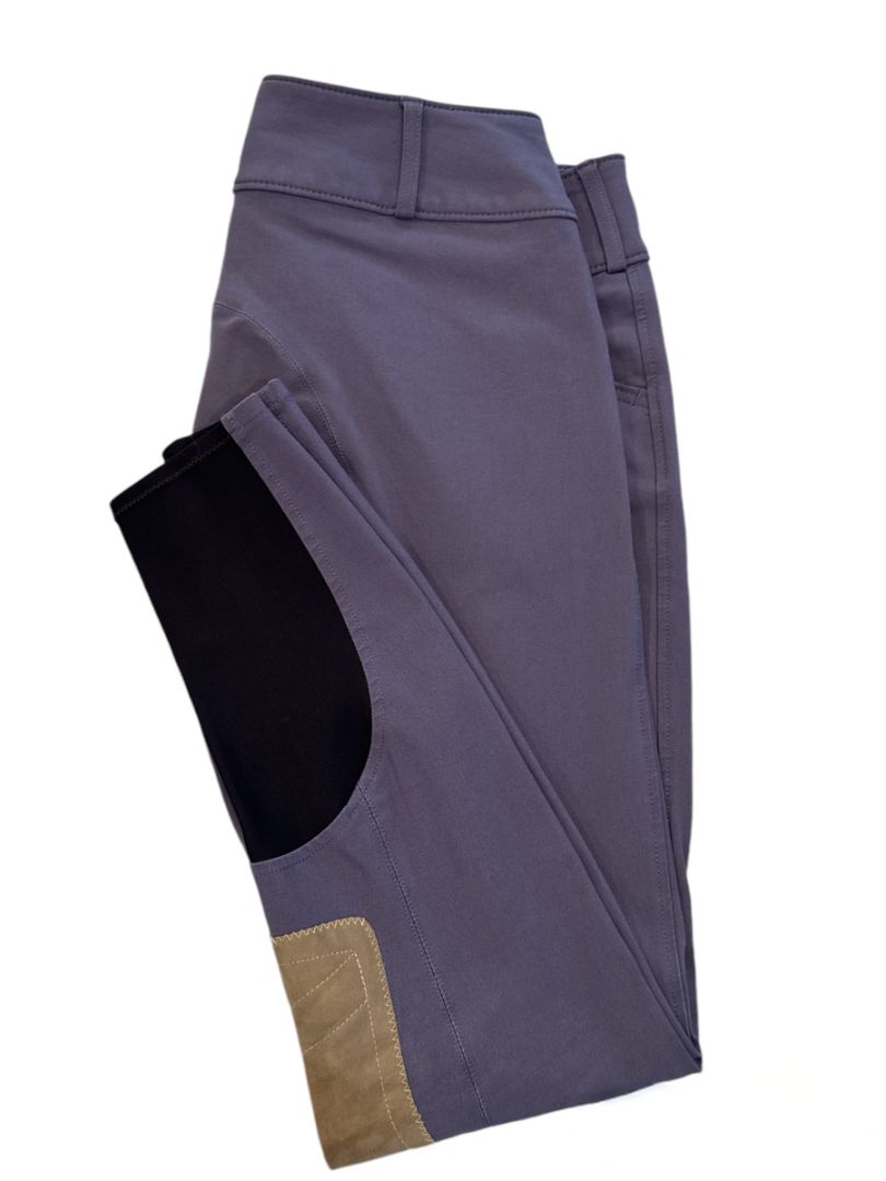 The Tailored Sportsman Trophy Hunter Sock Bottom Breeches / Size US 28 Short (Style #1927) Purple Heart