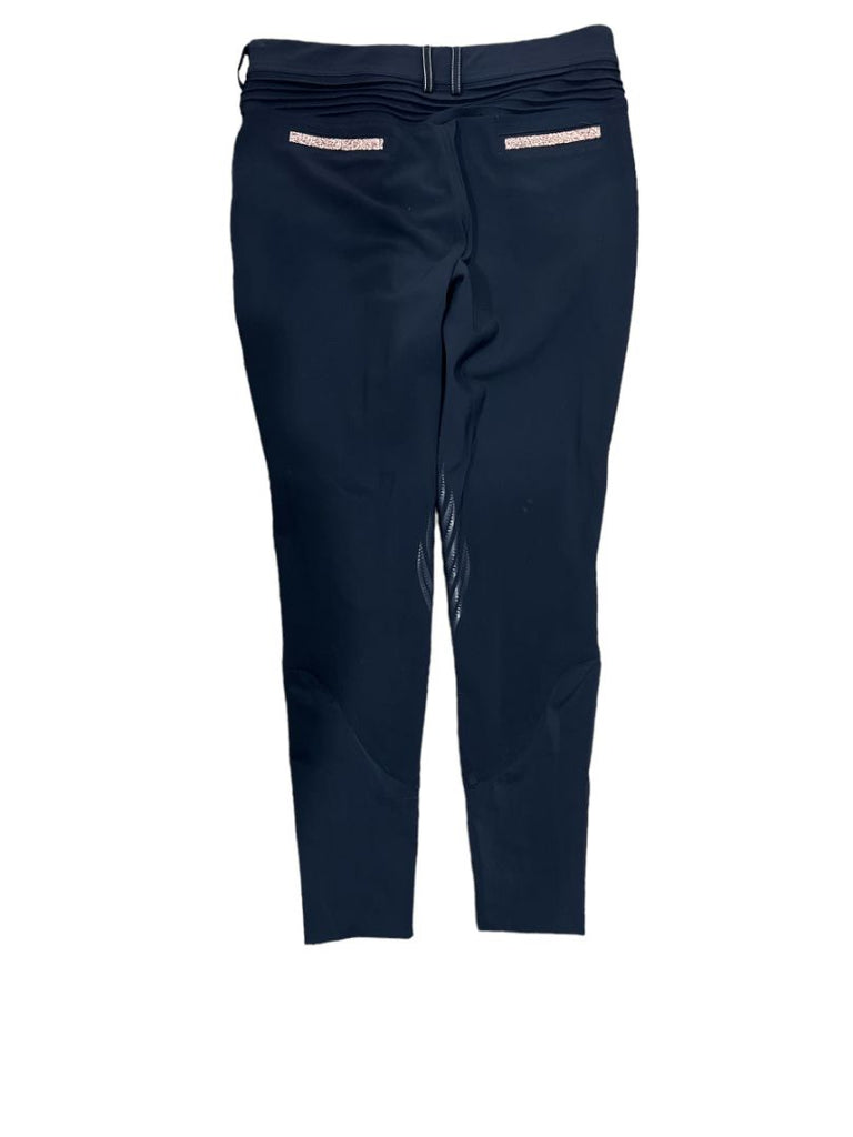 knee grip navy and rose gold samshield breeches